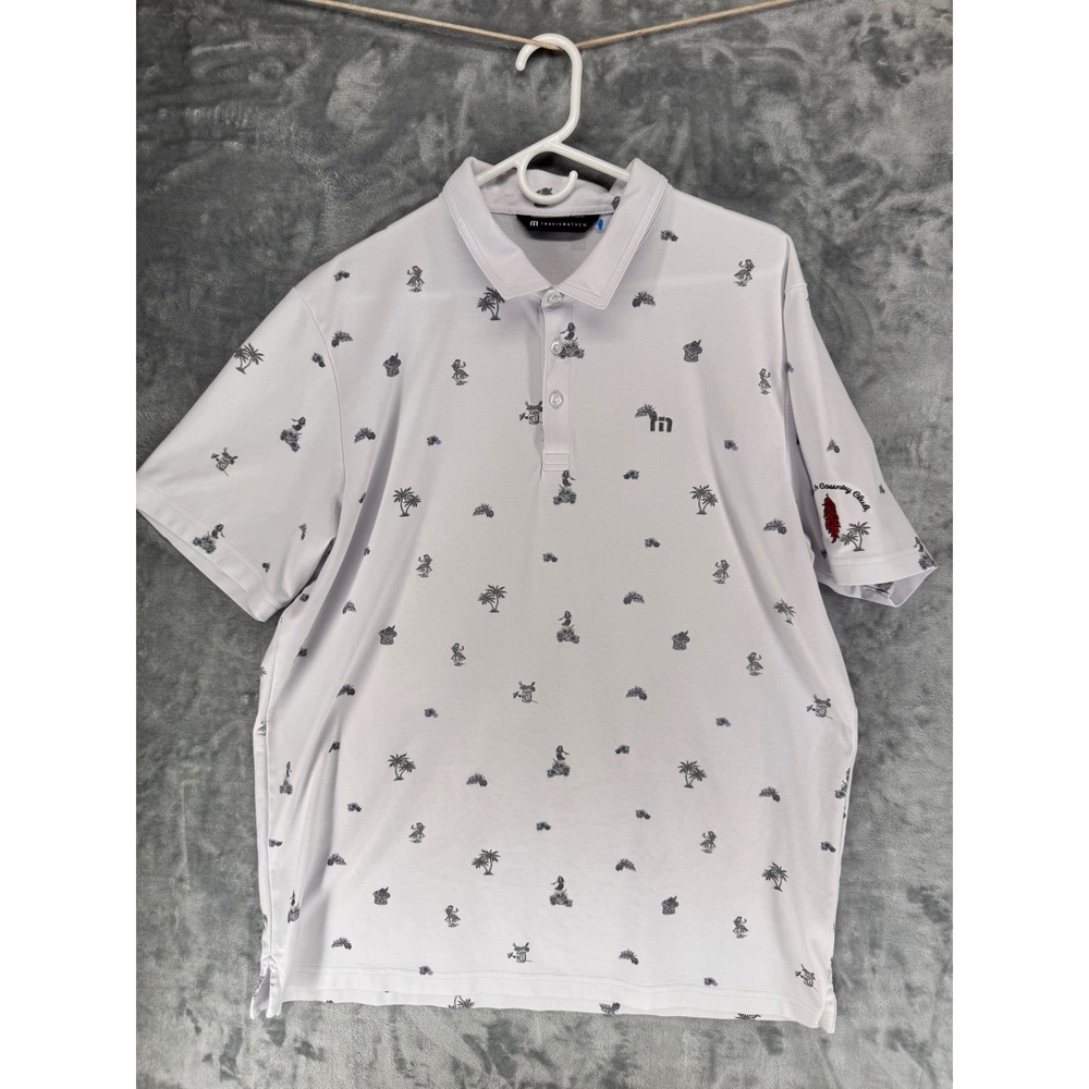 Travis Mathew Mens XXL around the island Golf Polo Shirt Santa Fe Country Club
